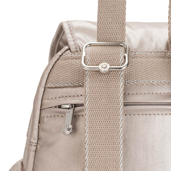 Kipling City Pack Mini Metallic Rygsække Beige | DK 1491GS